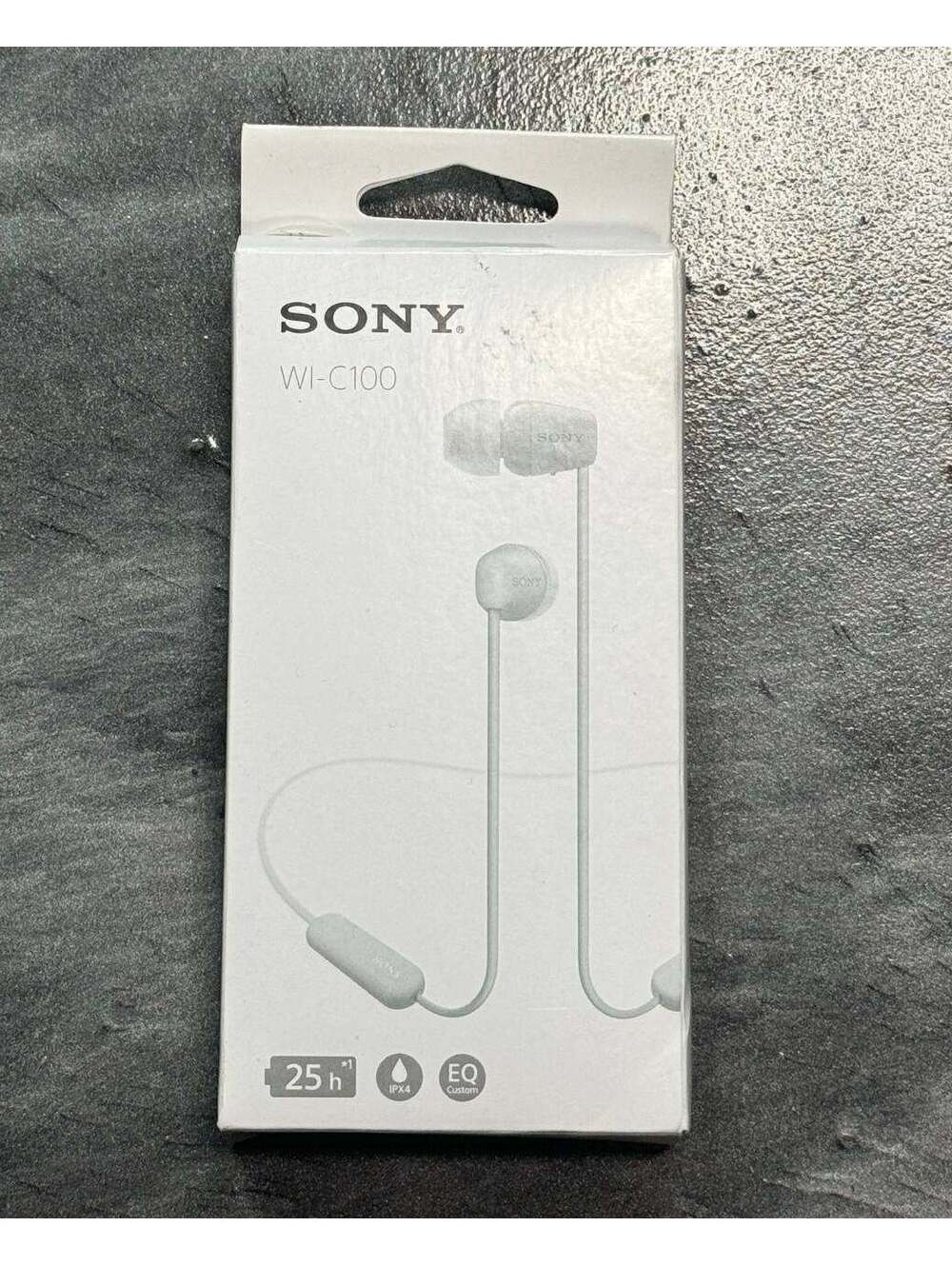 Sony Wi-C100WZ Wireless Stereo Headphone White Audio NEW SEALED